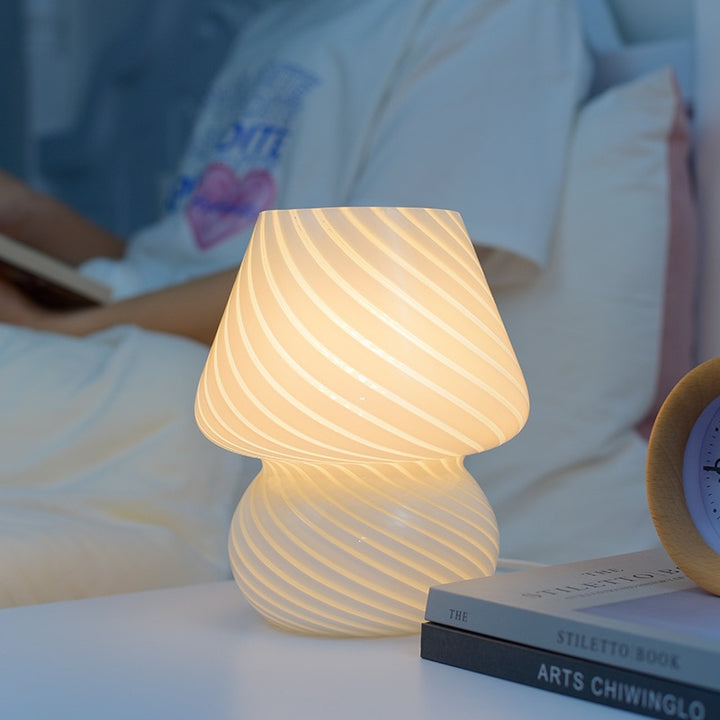 Mushroom Glass LED Bed Lamp