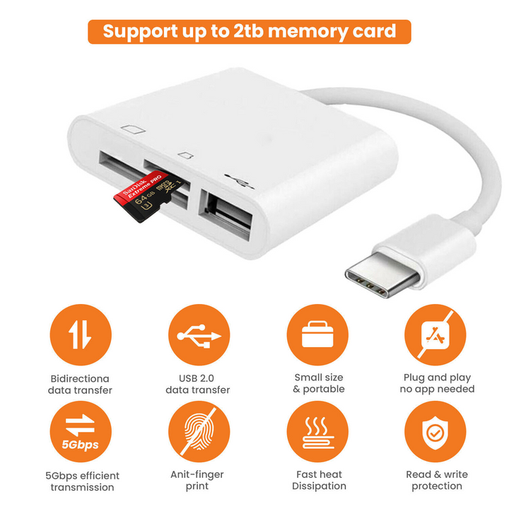 USB C 3 in 1 Hub Converter