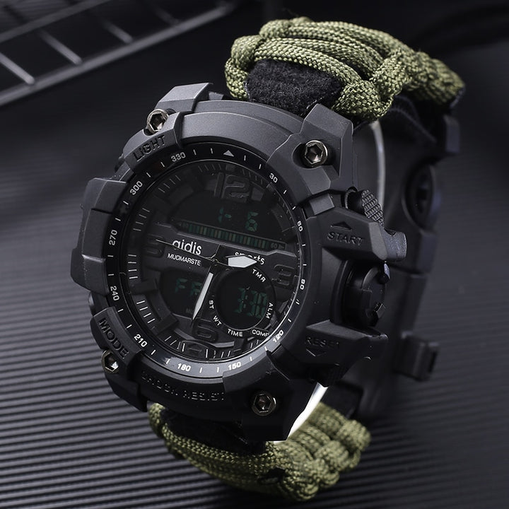 LED Military Watch with compass 30M Waterproof Sports Watch