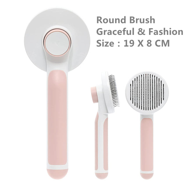 Pumpkin Pet Brush, Self Cleaning Slicker Brush