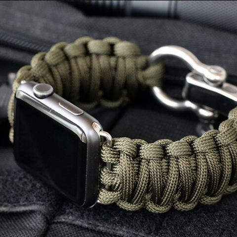Sport Bracelet watch strap For Apple Watch band 5 4 3 2 44mm 42mm iwatch band 40mm 38mm Survival Rope Metal Bolt Clasp Bracelet