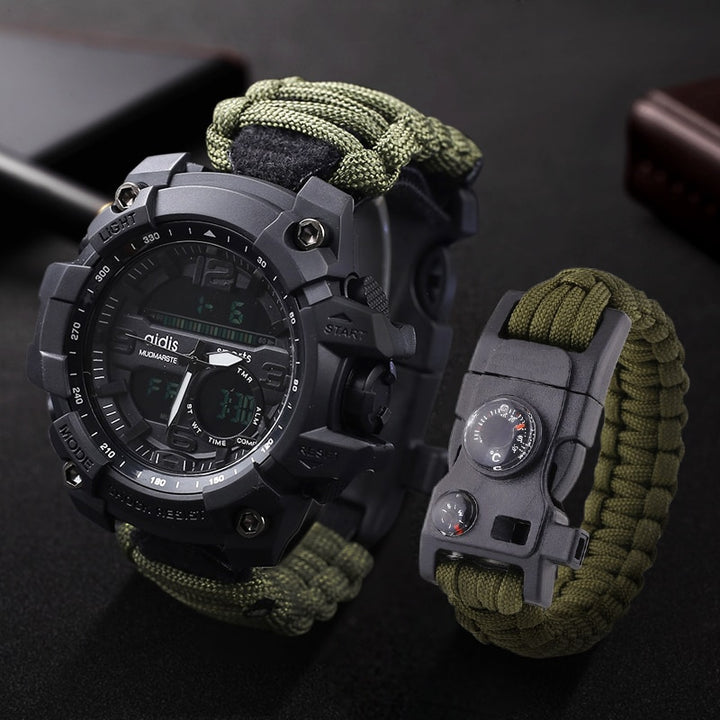 LED Military Watch with compass 30M Waterproof Sports Watch