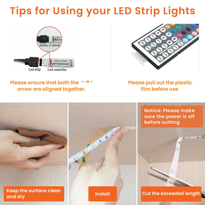 RGB Flexible Led Strip Lights (Non-Waterproof)