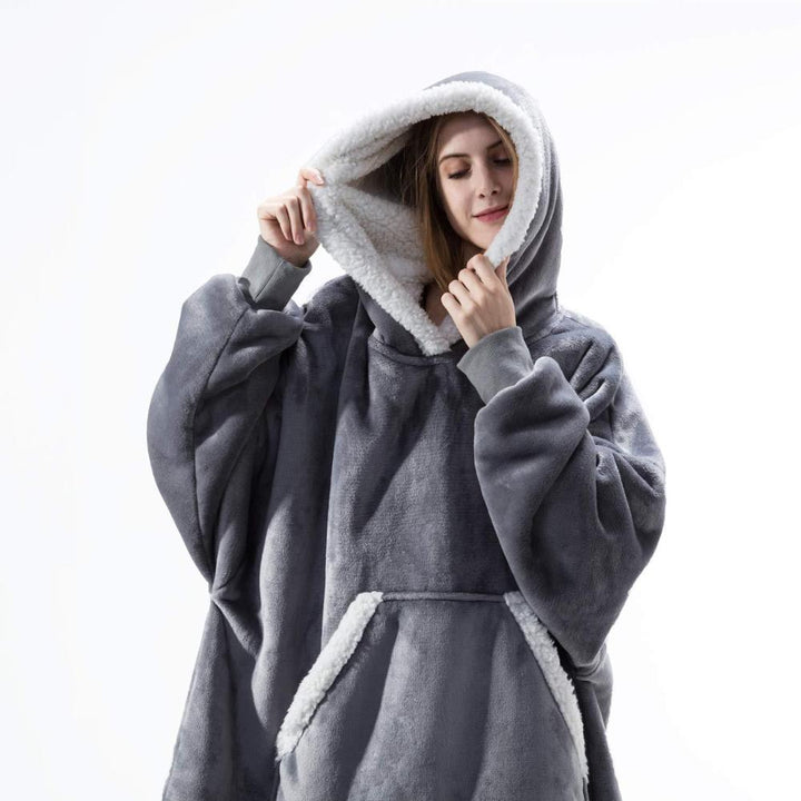 Large Hoodie Blanket With Sleeves