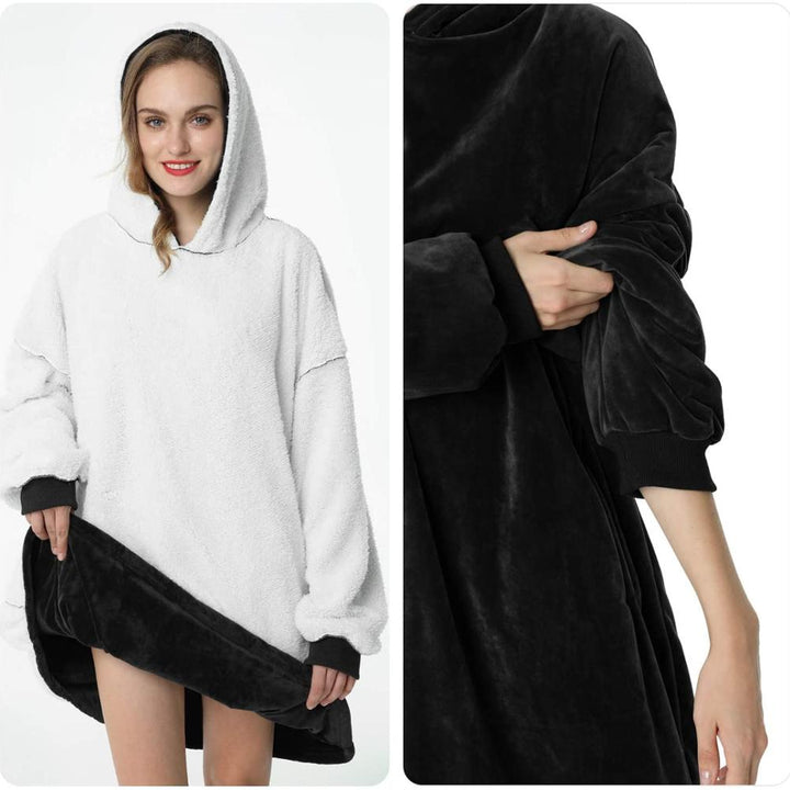 Large Hoodie Blanket With Sleeves