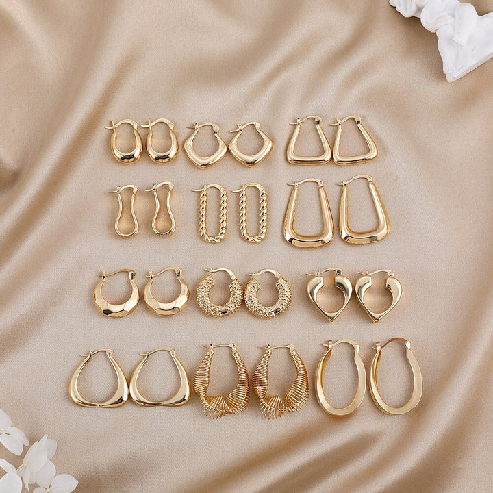 Statement Geometric Hoop Earrings